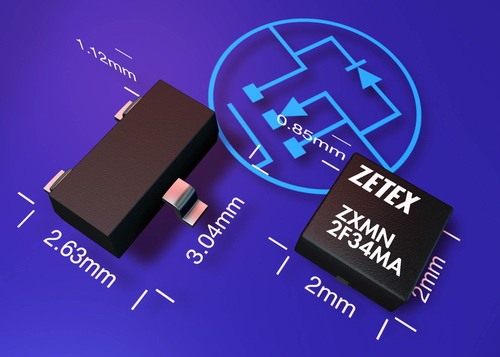 捷特科推出采用无铅 2mm x 2mm DFN 封装的 MOSFET 产品 ZXMN2F34MA