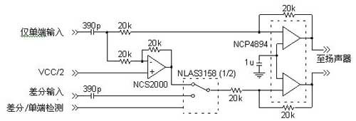 运算放大器用于在差分音频放大器中产生反向信号