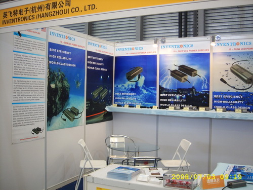 英飞特电子闪亮登场2008上海国际LED、发光体及城市节能照明技术设备展览会