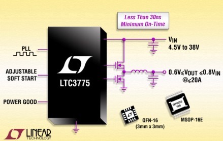 Linear推出DC/DC 开关稳压控制器 LTC3775