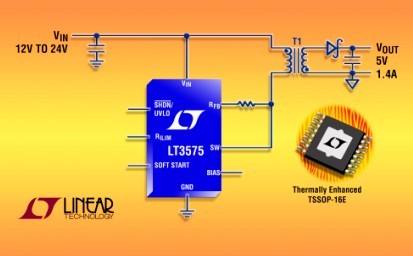 Linear 推出隔離的單片反激式開關(guān)穩(wěn)壓器 LT3575