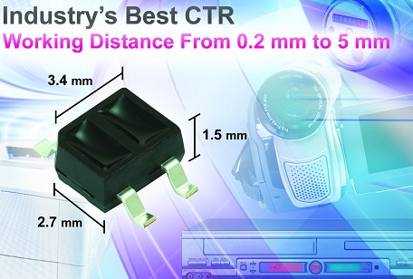 Vishay推出新款高性能、小尺寸反射光传感器