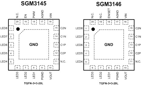 圣邦推出8通道并联白光LED驱动SGM3145/6