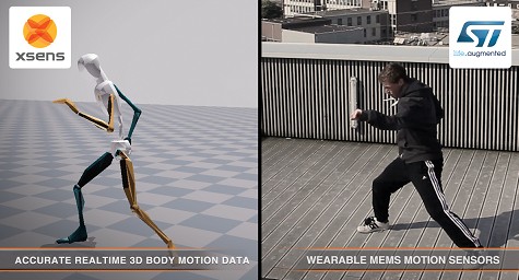 Xsens与意法携手展示可穿戴式无线3D身体运动跟踪解决方案