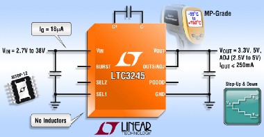 凌力爾特推出通用型250mA高電壓降壓-升壓型充電泵LTC3245 