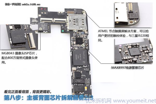 www.youmeit.net 魅族MX 主板背面拆解