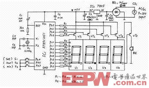 基于AT89C2051的電子鐘設(shè)計(jì)