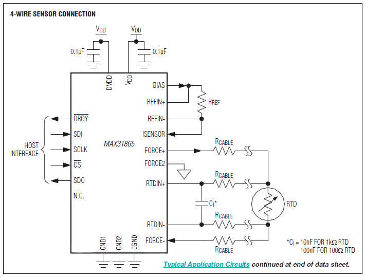 MAX31865--RTD至数字输出转换器