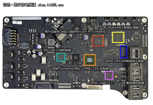 蘋果Thunderbolt顯示器電路板拆解