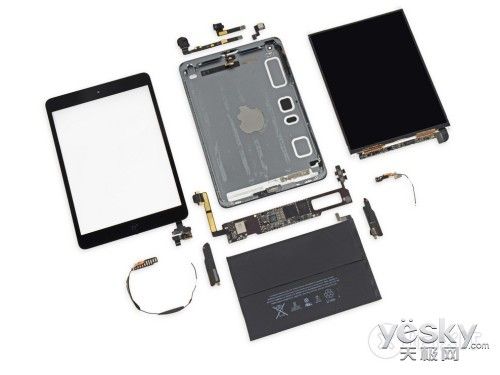 內(nèi)部工藝依然精巧 蘋果iPad mini 2全拆解