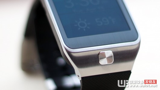 The Gear 2 has a home button (that also works as a sleep and power button) sitting below i...