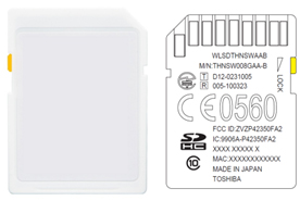 东芝推出搭载嵌入式无线局域网通信功能的SDHC存储卡
