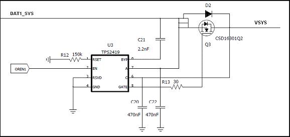 主電通路TPS2419電路的設(shè)計(jì)