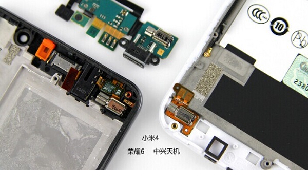 小米4/榮耀6/天機(jī)拆機(jī)大對(duì)比16