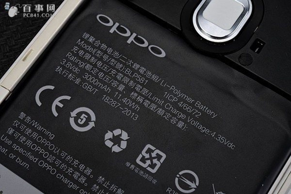 OPPO N3内置3000mAh电池