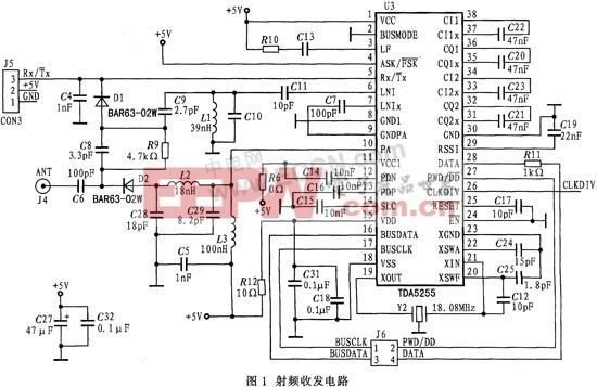 基于TDA5255的射頻收發(fā)器設(shè)計(jì)