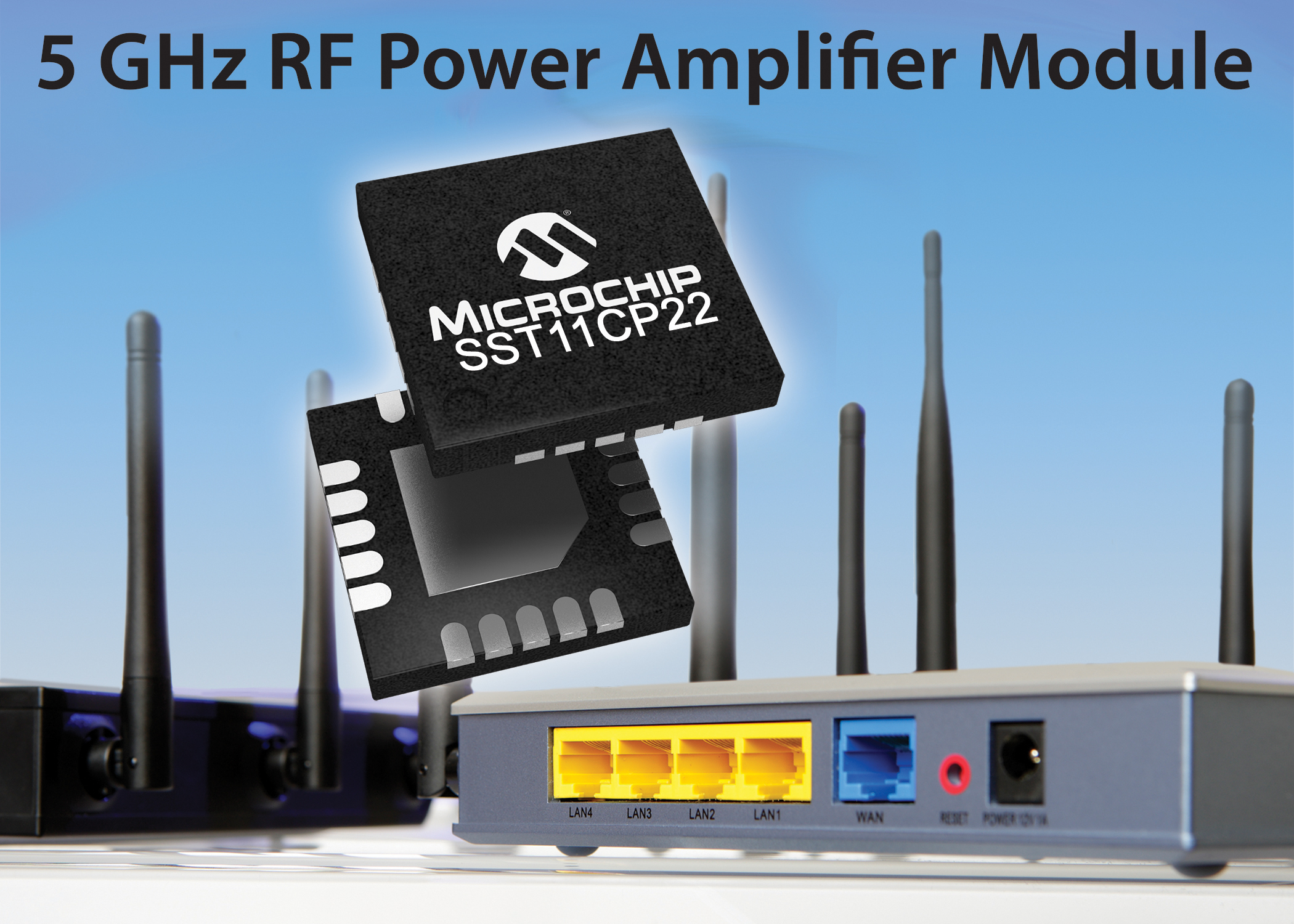 Microchip推出基于IEEE 802.11ac Wi-Fi標(biāo)準(zhǔn)的全新5 GHz功率放大器模塊