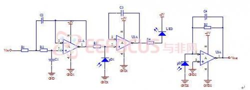 圖 2.2.4.2線性光耦測(cè)量電路原理圖