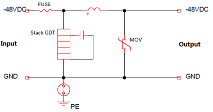 基于TE PSR-28463 堆叠GDT的48Vdc电源解决方案