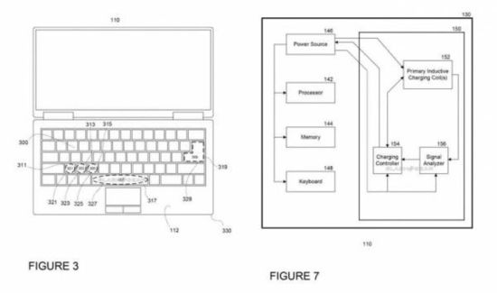 谷歌新专利：让笔记本键盘给手机充电