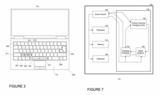 谷歌新專利：讓筆記本鍵盤給手機充電