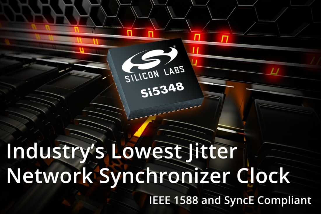 Silicon Labs推出最低抖动网络同步时钟芯片