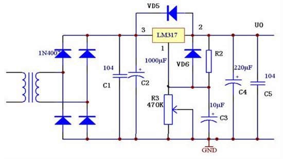 利用LM317制作一個(gè)1.5V的可調(diào)節(jié)電源