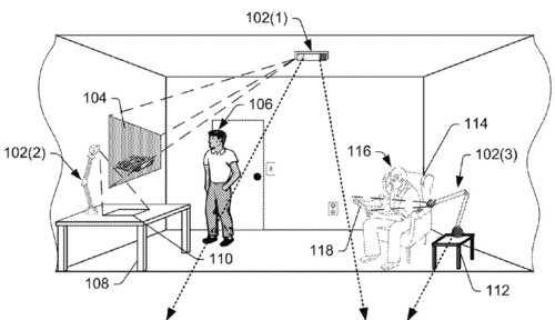 亚马逊object tracking 及reflector-based depth mapping新专利（图源：engadget）