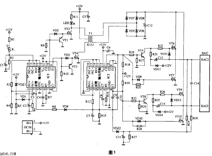 一款常見(jiàn)車載逆變器電路圖及原理