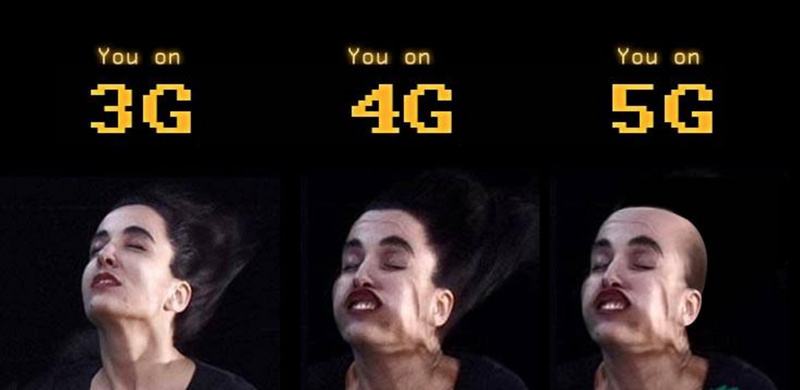 5G速度与4G、3G对比
