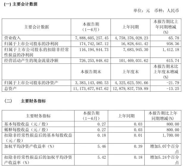 闻泰上半年净利暴增 传中茵股份向闻泰“使绊子”