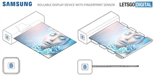 三星新專(zhuān)利：通過(guò)指紋激活可卷曲顯示屏