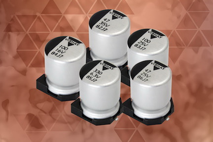 Vishay新款导电和混合导电铝聚合物电容器可节省PCB空间及降低成本