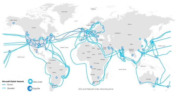 微軟建立全球?qū)貱DN網(wǎng)絡(luò)：平均延遲50ms