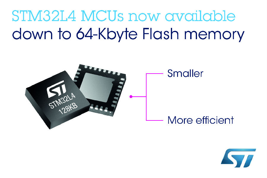 意法半导体(ST)推出新型STM32L4微控制器 让智能设备更小巧，续航更持久