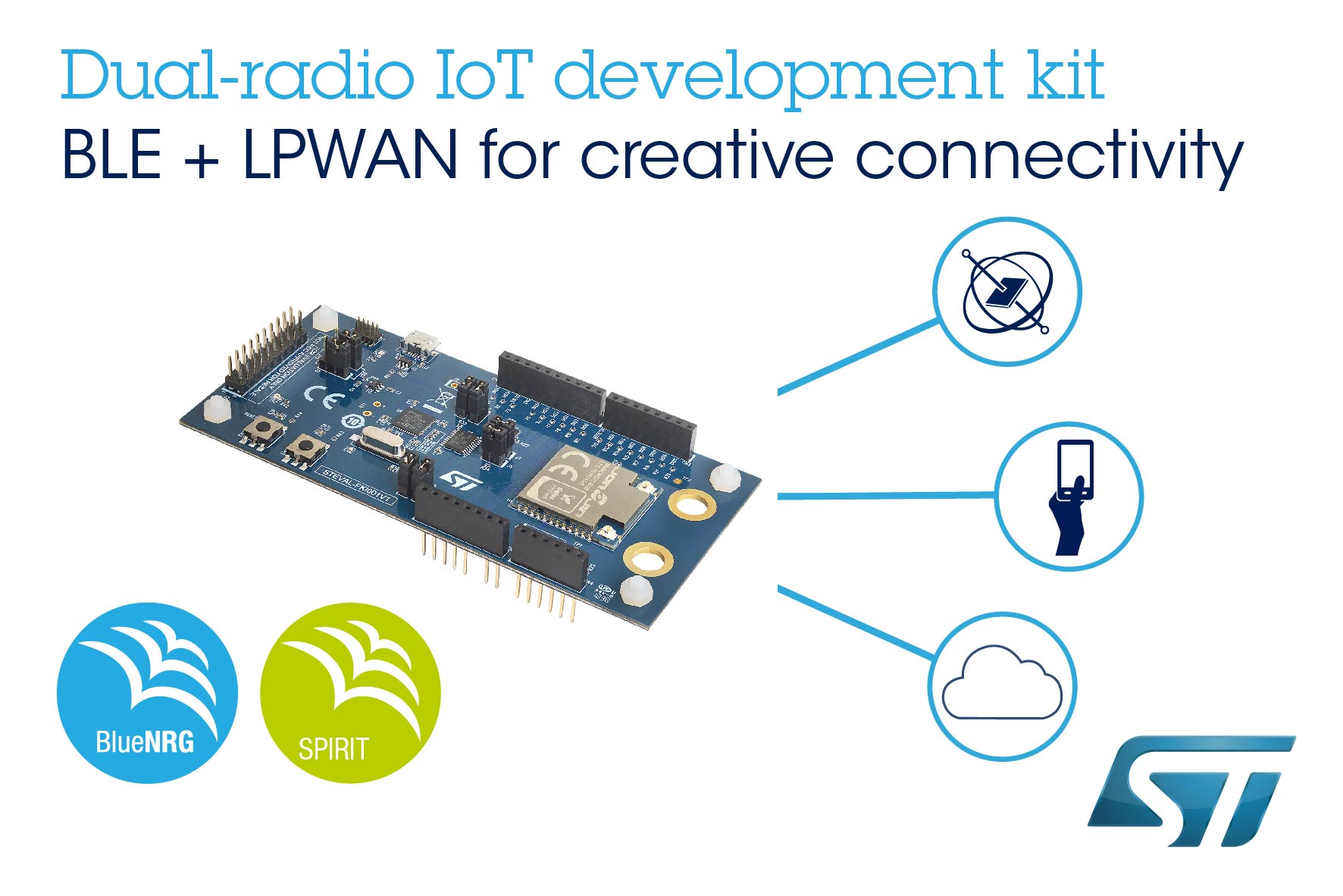 意法半导体双射频Bluetooth®/LPWAN物联网开发套件 实现智能设备创新连接