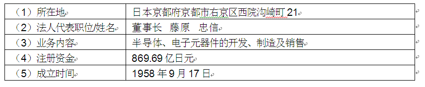 关于罗姆受让Panasonic公司半导体元器件业务