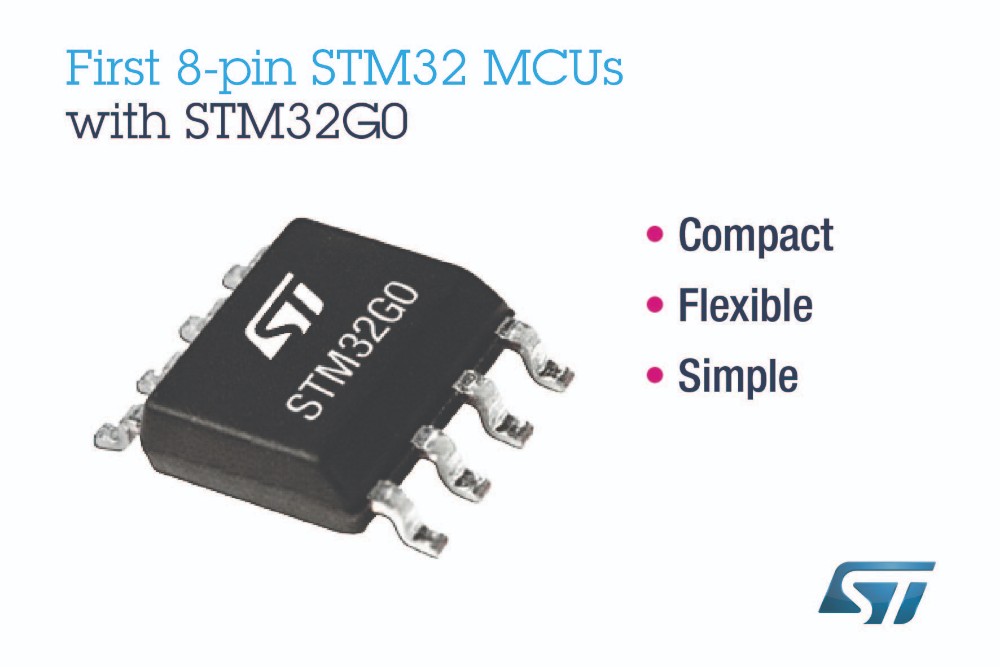 ST推出首款8引脚STM32微控制器，可适用于简单应用