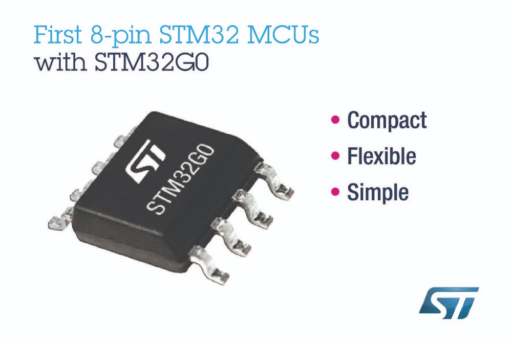 ST推出首款8引腳STM32微控制器，可適用于簡單應(yīng)用