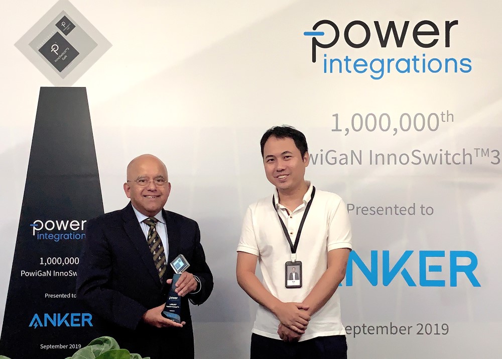 Power Integrations交付第一百万颗基于氮化镓的InnoSwitch3 IC