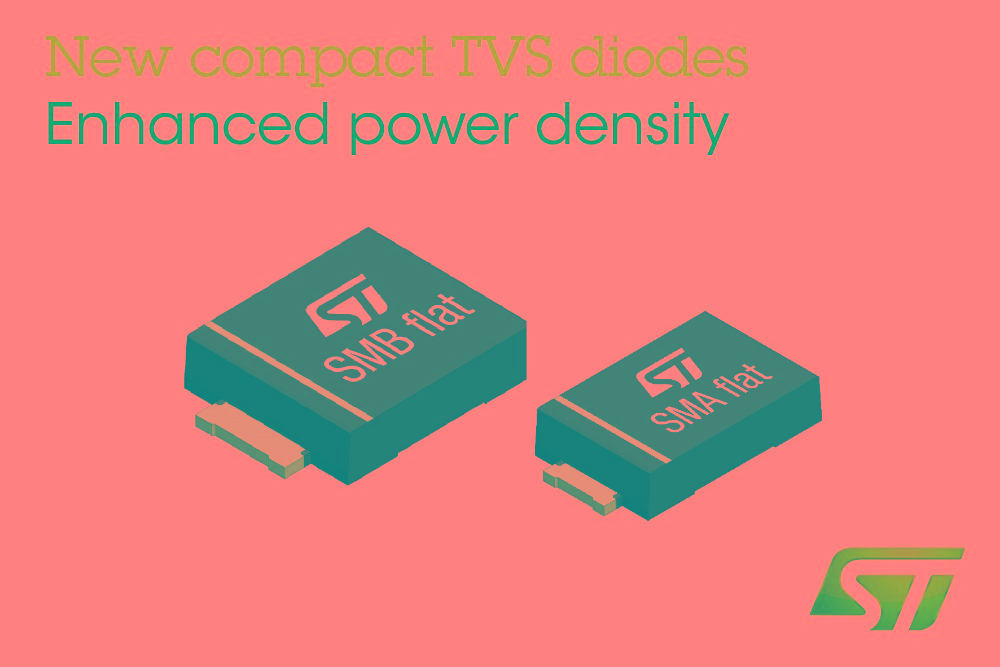 ST推出瞬压抑制二极管，更小封装带来更强的保护功能