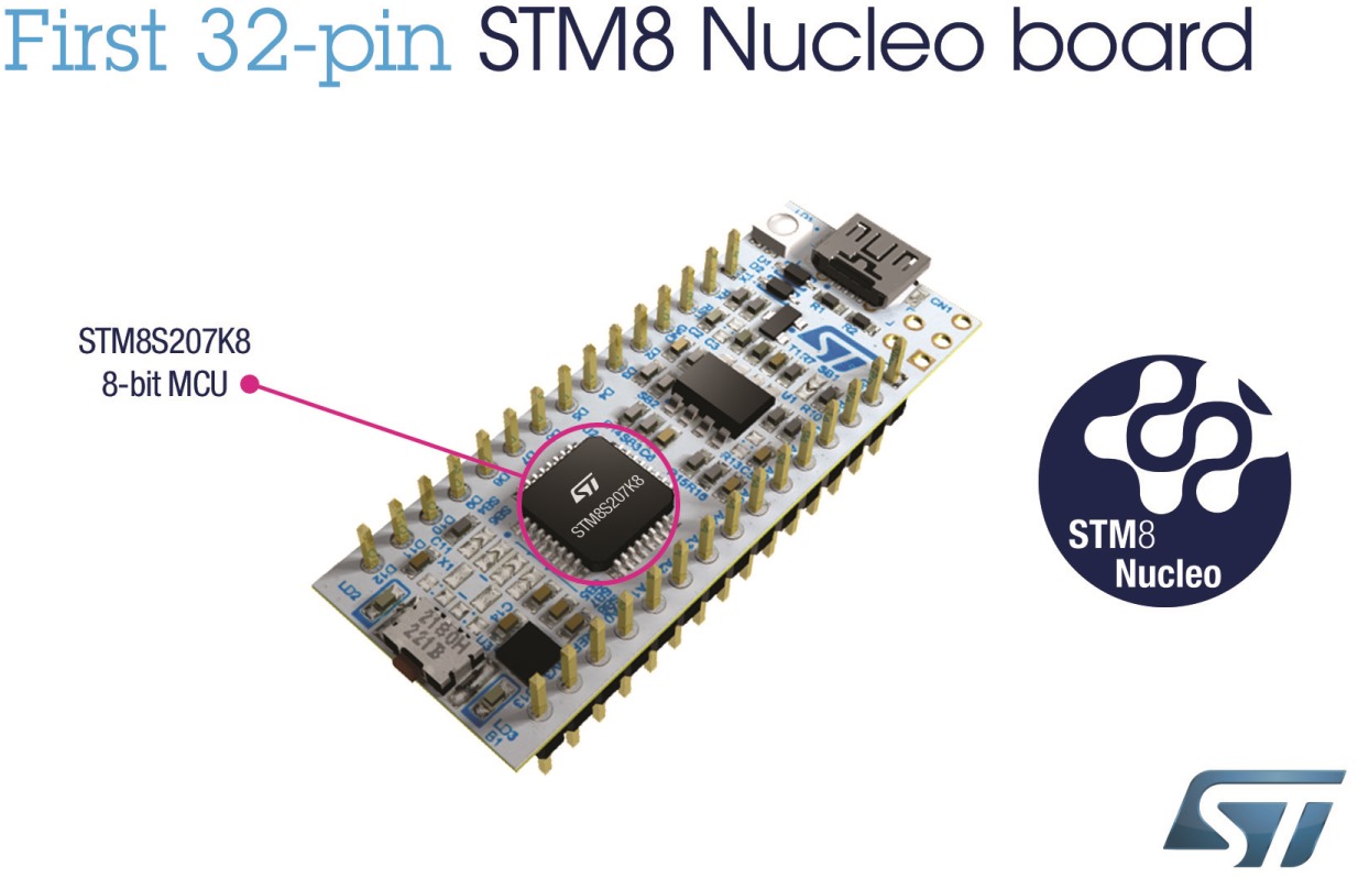 意法半导体推出经济好用的STM8 Nucleo-32开发板