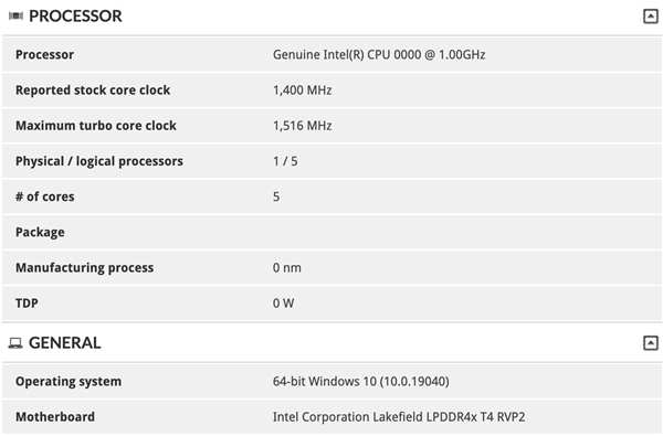 微軟雙屏Surface Neo？Intel 3D封裝5核心亮相：頻率僅1.4GHz 