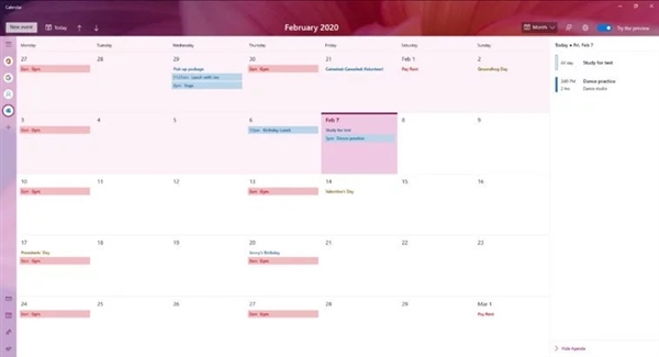 Windows 10 v19564更新：全新日历APP上线！