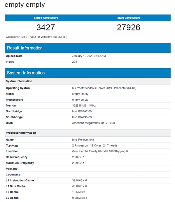 Intel 10nm 12核服务器U首曝：多线程性能提升118％