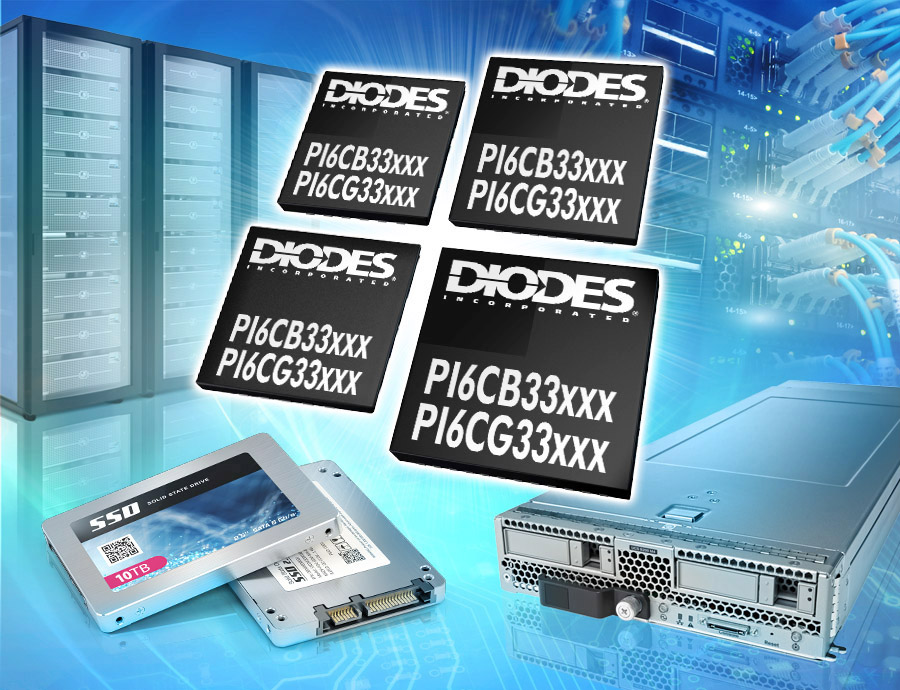 Diodes 公司推出的 PCIe 5.0 时钟发生器与缓冲器为服务器、IPC、网络、数据中心等应用提供前向兼容性