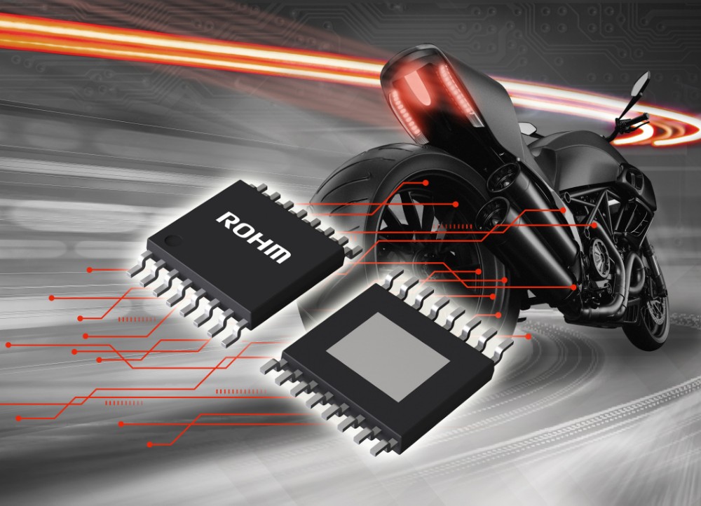 两轮机动车尾灯的理想选择：ROHM开发出4通道线性LED驱动器 “BD183x7EFV-M”