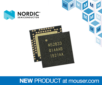 貿(mào)澤電子備貨Nordic nRF52833多協(xié)議SoC 支持更高溫度的專業(yè)照明設(shè)計