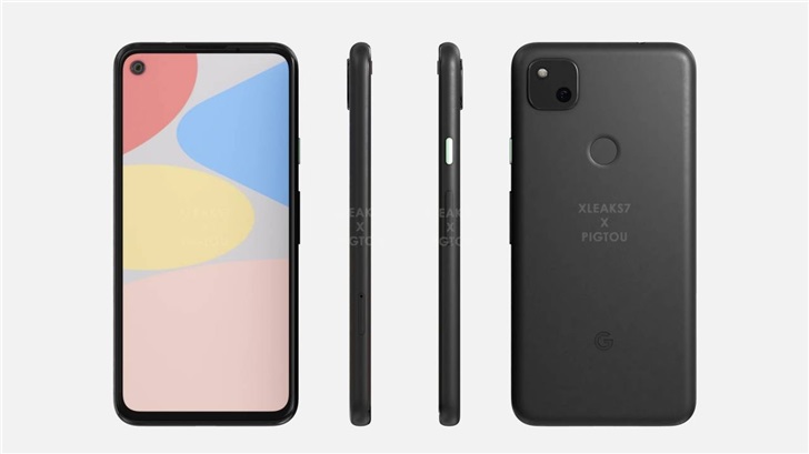 单打孔屏+后置单摄：谷歌Pixel 4a最新渲染图曝光