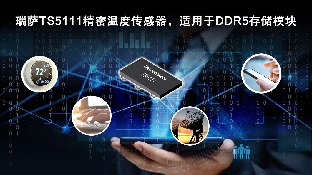 瑞薩電子推出符合JEDEC標(biāo)準(zhǔn)的精密溫度傳感器 適用于DDR5存儲模塊